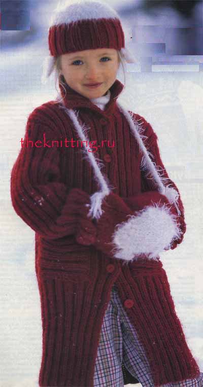 Схема вязание пальто для девочки