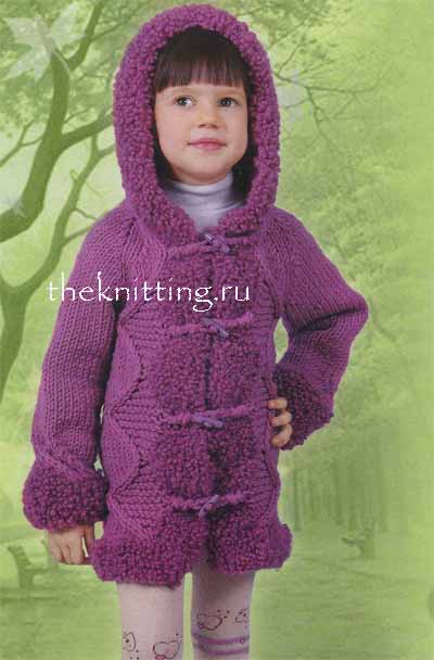 Вязание пальто для девочки